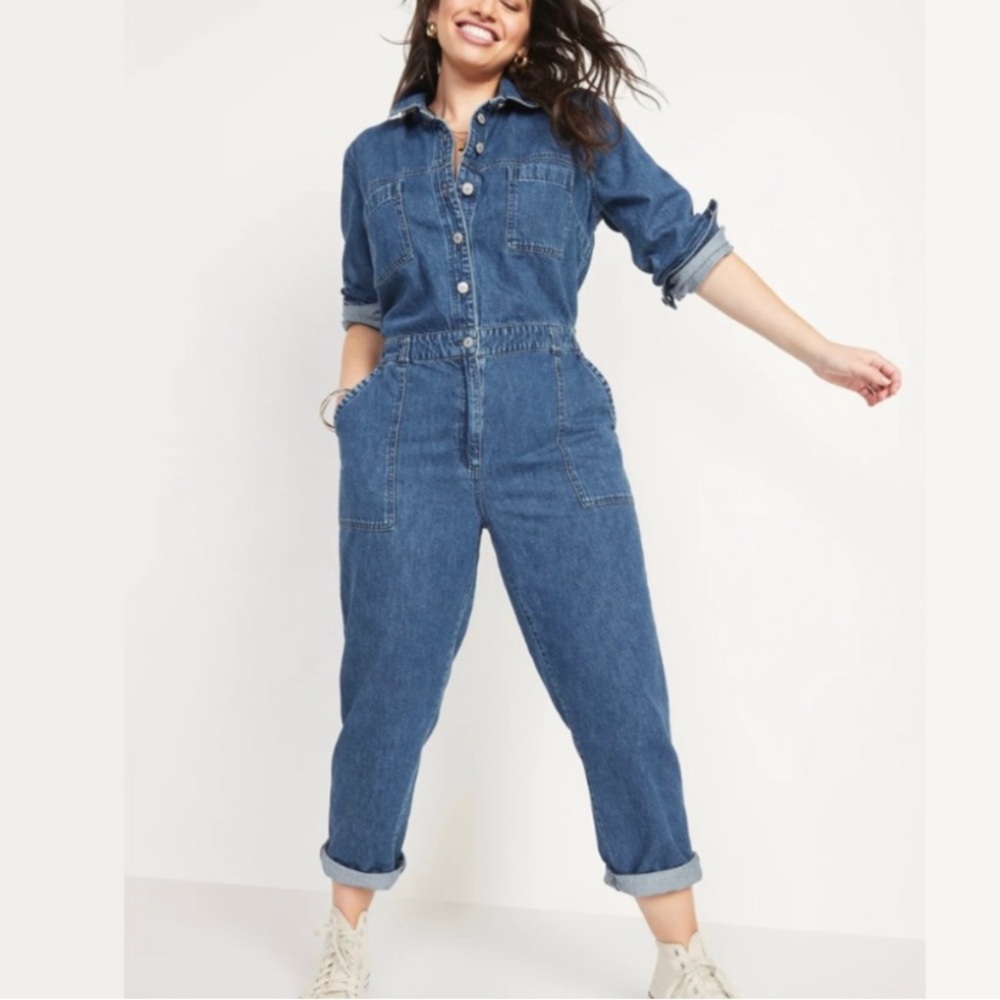 denim jumpsuit